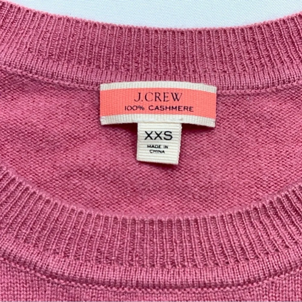 J.Crew Crewneck Boyfriend Cashmere Sweater Womens XXS Oversized in Pink